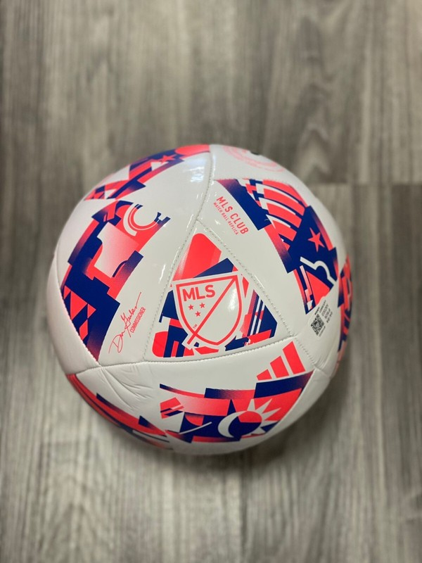 ADIDAS MLS 24 TRAINING BALL SIZE 5 ONLY WHITE / SOLAR RED / GLOW BLUE gallery