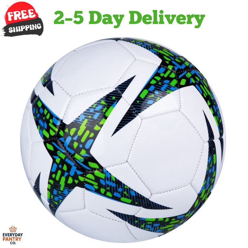 Athletic Works Soccer Ball Blue Size 3 4 5 Training Practice Indoor Outdoor