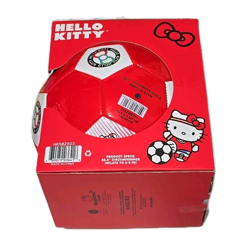 Hello Kitty Red Soccer Ball 26.8in Size 5 NEW In Box!
