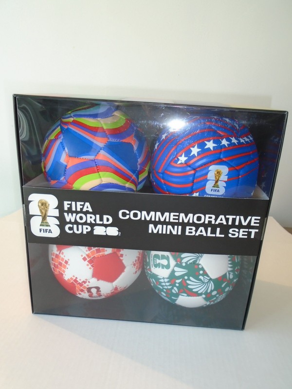 FIFA World Cup 2026 Commemorative Mini Ball Set 4 Pack Sz 1 Ball CAN MEX USA NEW gallery