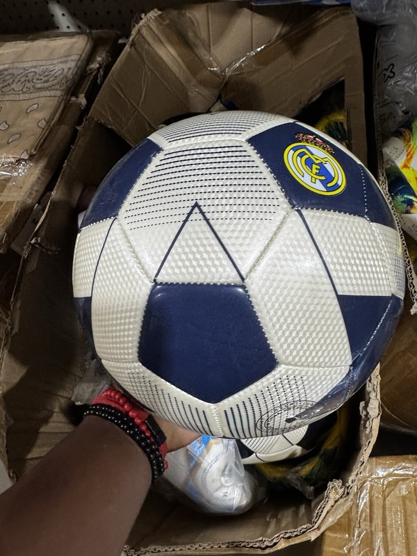 Size 5 Soccer Ball White/Multicolor Synthetic Reinforced Bladder Outdoor FIFA gallery