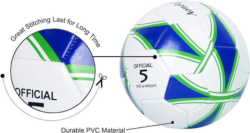Adult Size 5 Traditional Soccer Ball - Ships Deflated, Pump Included gallery