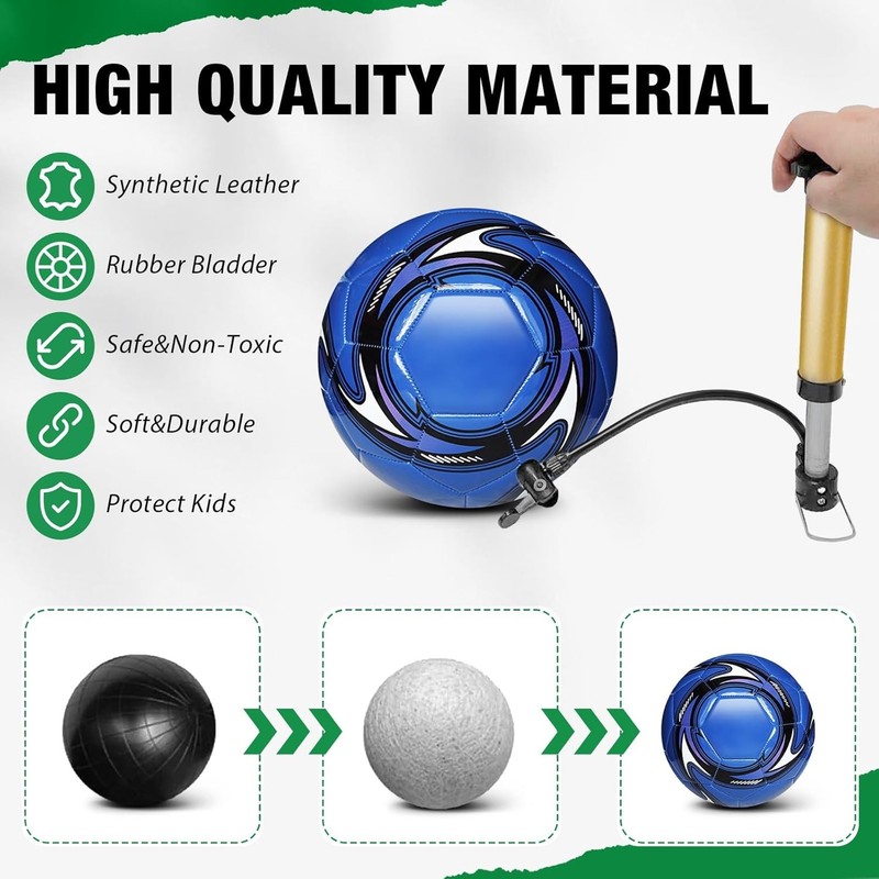 6 Pack Inflatable Christmas Soccer Balls with Pump for Kids' Outdoor Play gallery
