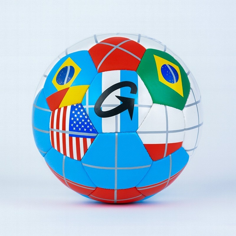 Hand-Stitched - Official Size 5 Soccer Ball - Match Quality – With 5 Flag Panels gallery