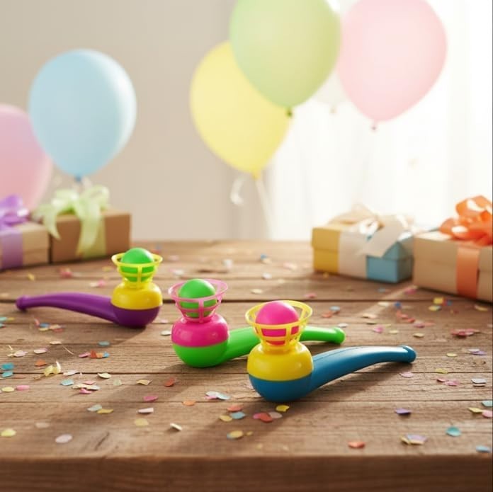 Colorful 3Pcs Floating Ball Blowing Set for Party and Skill Development gallery