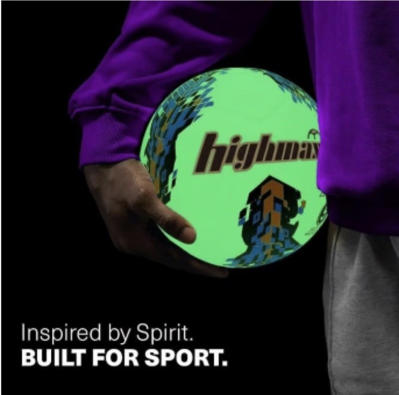 NIB Highmax Soccer Ball Size 5. Glow In The Dark with Pump & Net Brand New!