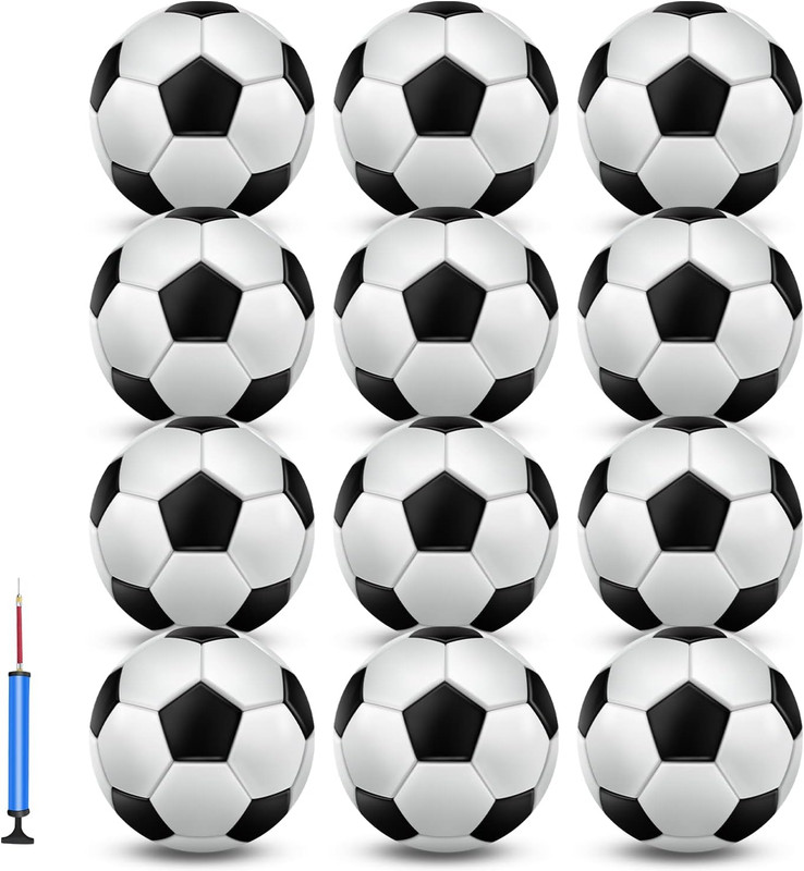 12 Pack Classic Soccer Balls Size 4 Inflatable with Pump for Kids, Youth and Adu gallery