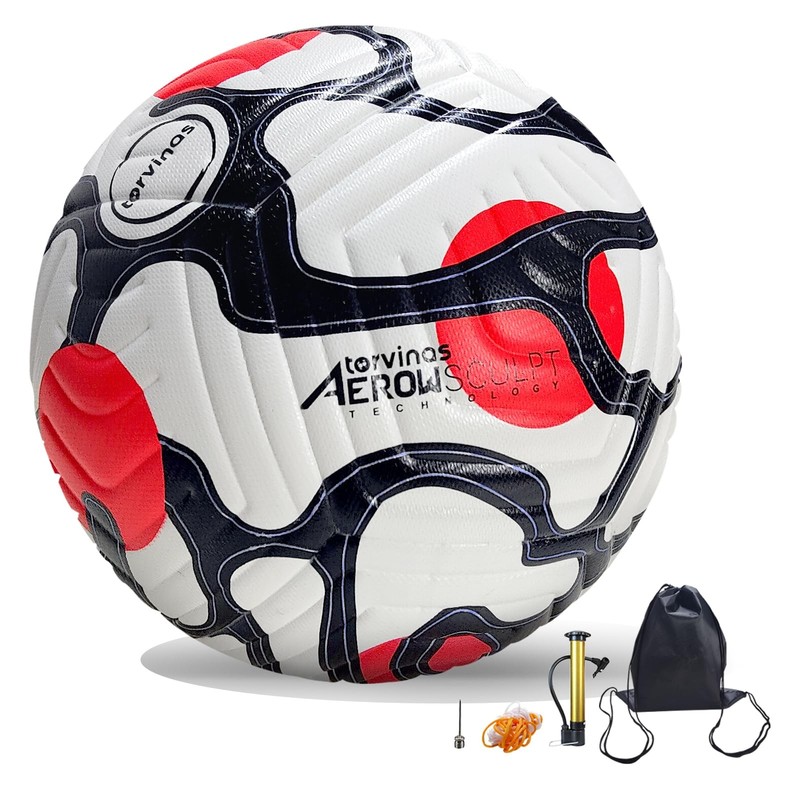 Soccer Ball Size 5 – Thermal Bonded Waterproof PU Leather, Professional Train…