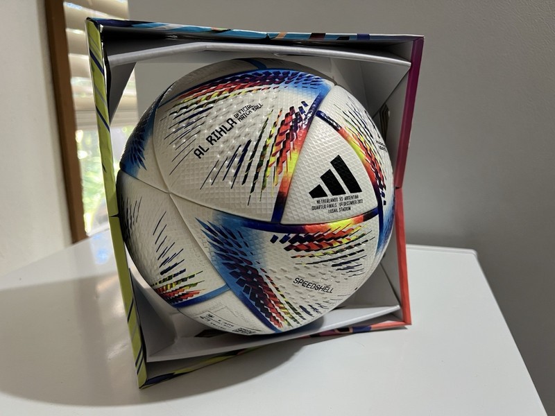 ADIDAS WORLD CUP AL RIHLA OFFICIAL MATCH BALL . ARGENTINA VS NETHERLANDS.