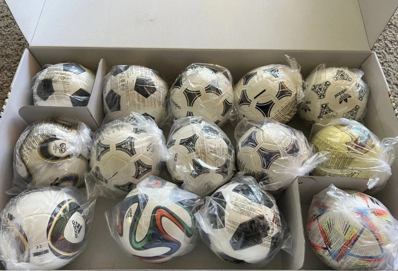 Adidas FIFA World Cup 14-Piece Mini Soccer Ball Set Size 1 Historical 1970–2022