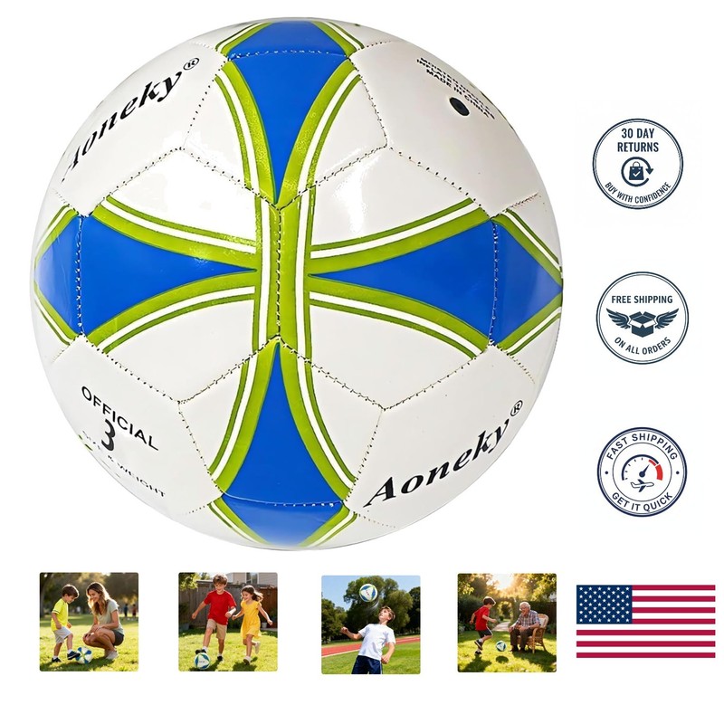 Durable Soccer Ball Set with Pump – Safe Play for Kids Aged 5-8, Indoor/Outdoor