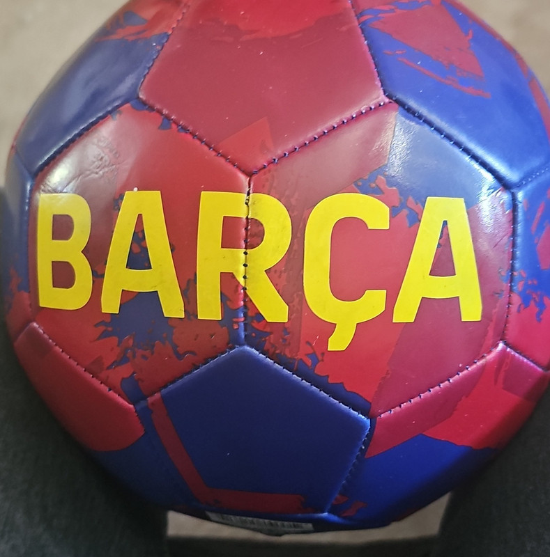 FC Barcelona Barça Size 5 Soccer Ball Red/Blue/Yellow TPU Machine-Stitched