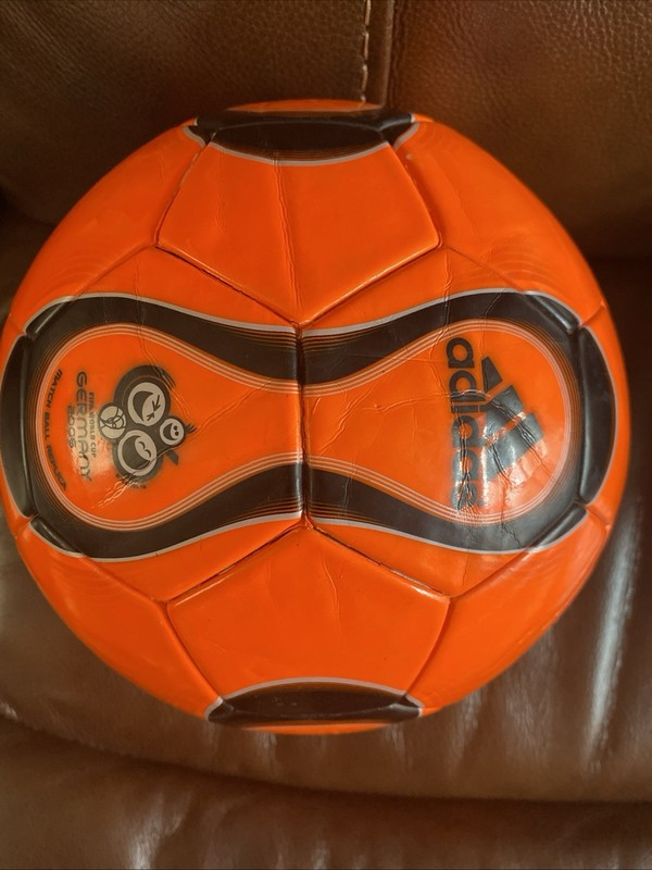 FIFA WC 2006 Adidas Teamgeist Powerorange Size 5 Soccer Ball FIFA APPROVED 202.F