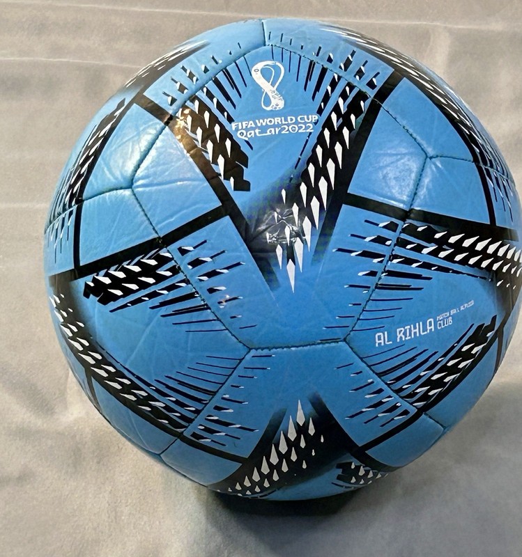 ADIDAS Al Rihla Club Soccer Ball FIFA World Cup Qatar 2022 Blue Sz 4