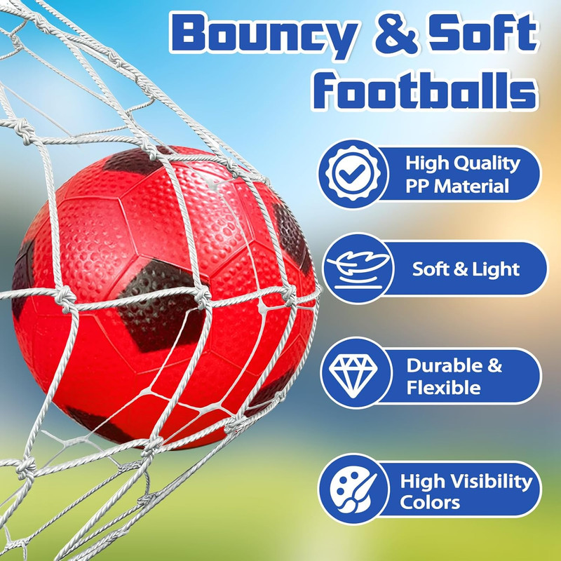 6 Pack Mini Soccer Ball Set, 6 Inch Colorful Soccer Balls with Pump, Indoor Outd gallery