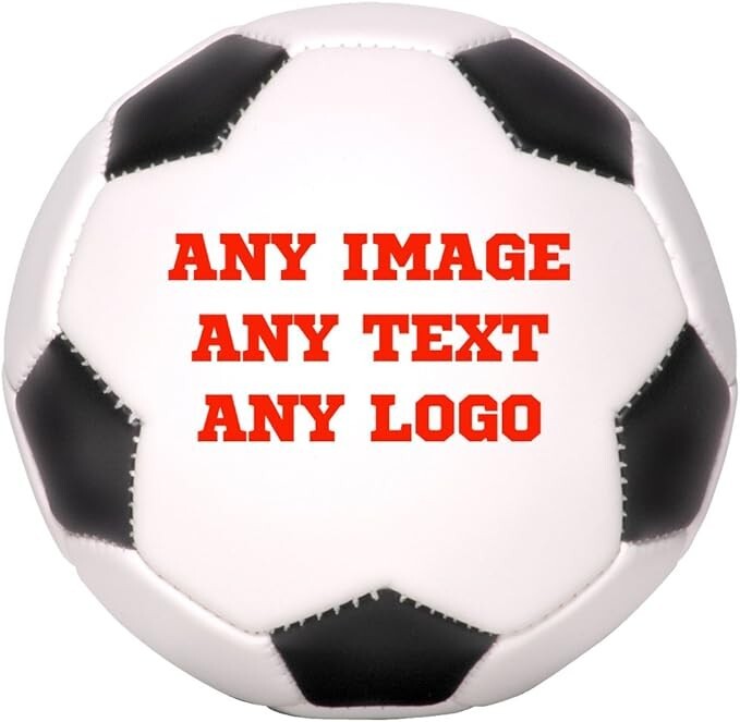 Personalized Custom Photo Mini Soccer Ball – Any Image – Any Text – Any Logo