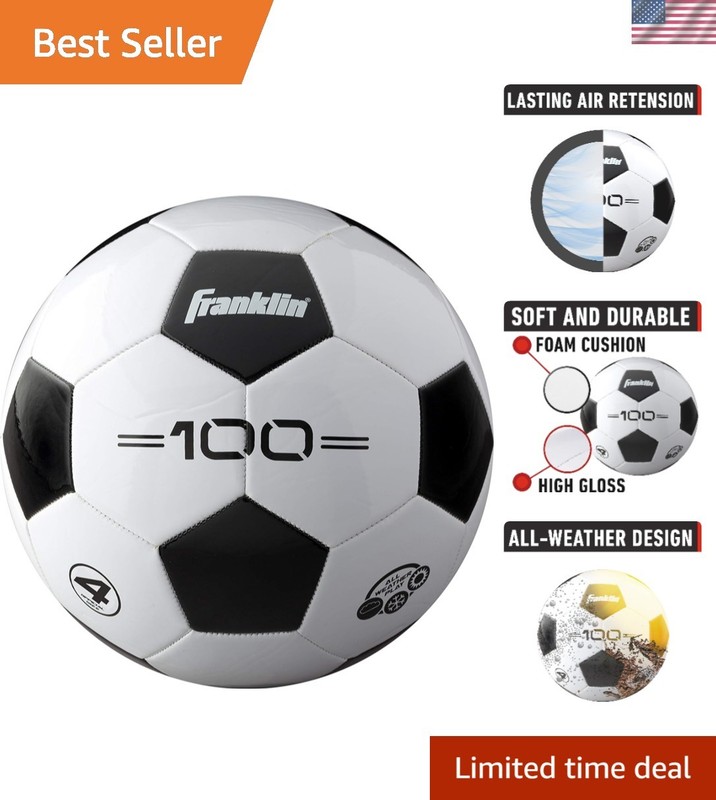 Soccer Balls – Youth & Adult – Sizes 3, 4 & 5 – Single & Bulk Packs – Black &…