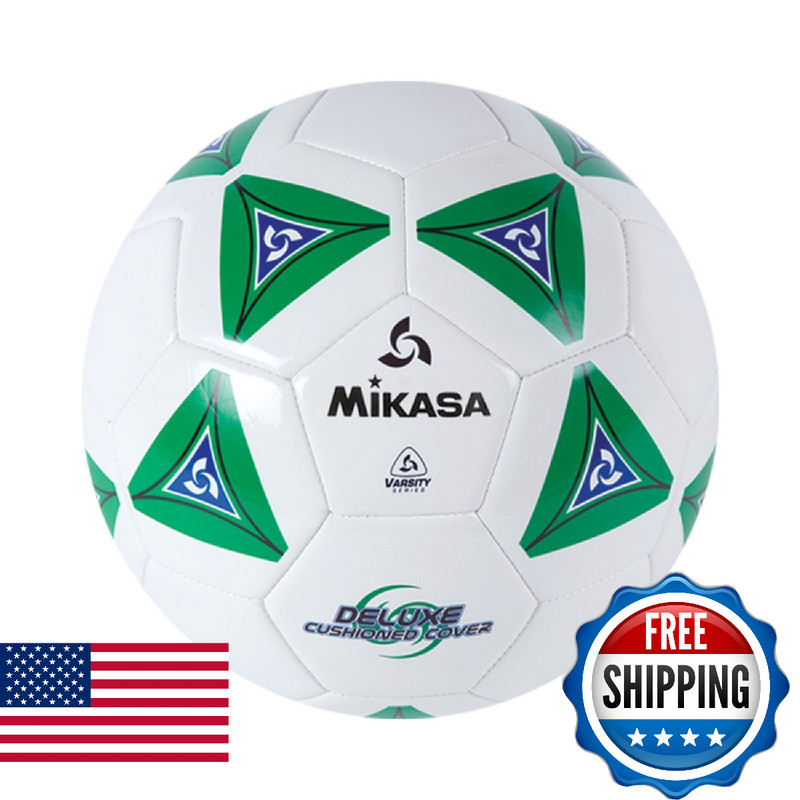 Mikasa Serious Soccer Ball Green White Size 5