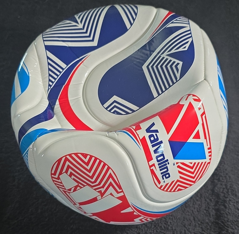 Baden Rionda Club FIFA Size 5 Composite Leather Soccer Ball White/Blue/Red
