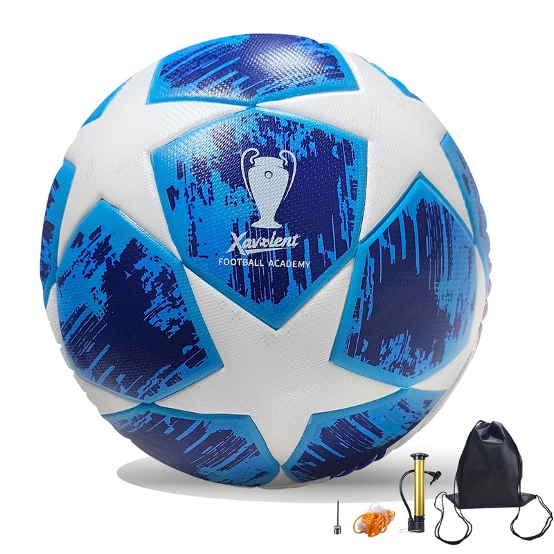 Professional Soccer Ball Size 5, Thermal Bonded Waterproof PU Match-Quality T...