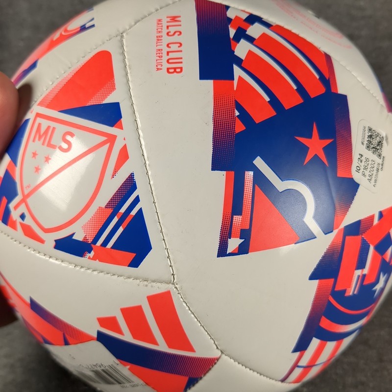 ADIDAS MLS 24 Training Ball Size 5 White/ Solar Red/ Glow Blue Match Replica gallery