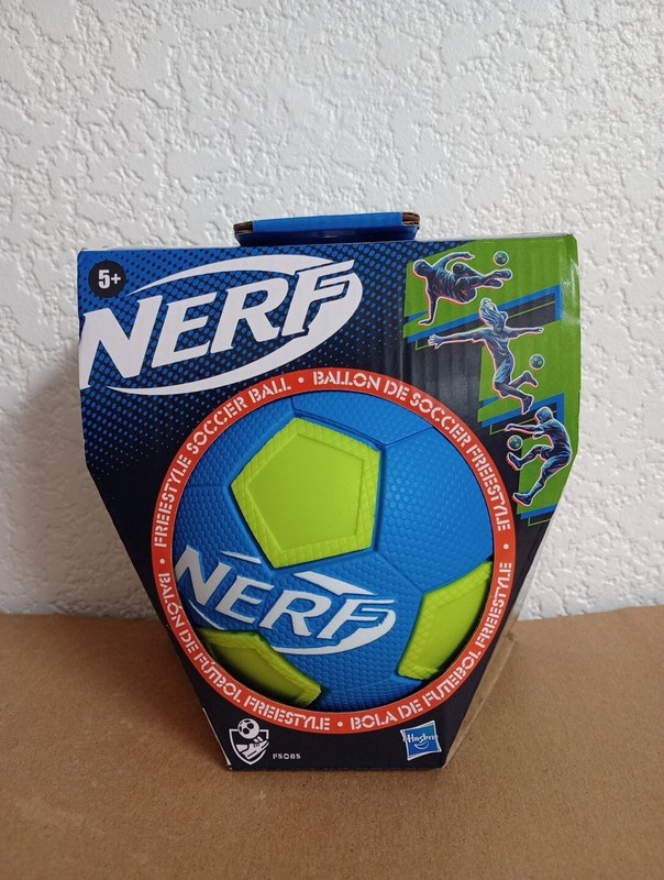 Nerf Freestyle Soccer Ball – Soft Weighted Size Mini Size Blue Neon Green