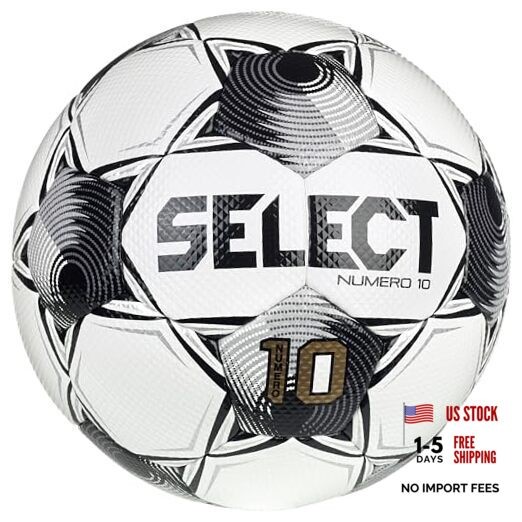 Numero 10 Soccer Ball, White/Black/Silver V25, Size 4