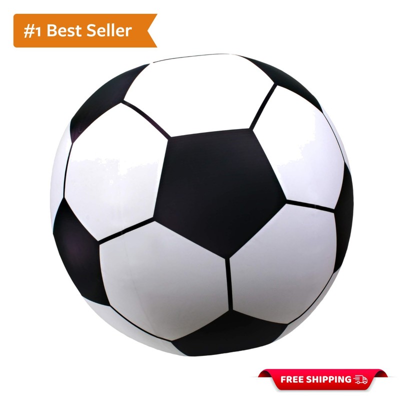Giant 2.5 ft Inflatable Soccer Ball – Quick Inflation, Kid & Adult Fun