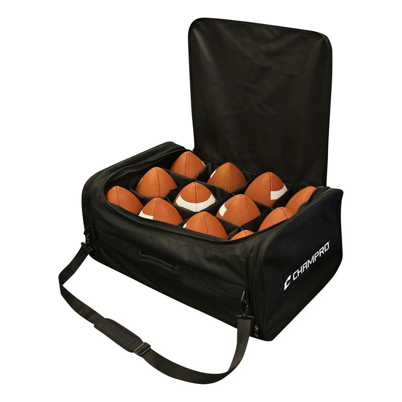 CHAMPRO Water Resistant, Polyester Football Carry Bag, black One Size, Black