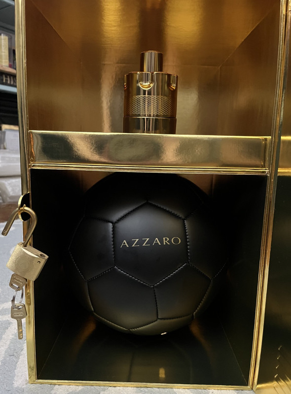 Azzaro Limited Edition World Cup Locker & Soccer Ball ! Forever Wanted Scent