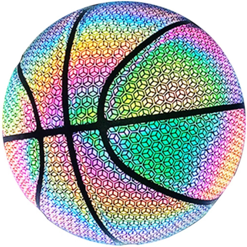 Holographic Reflective Basketball, PU Leather Wear Resistant gallery