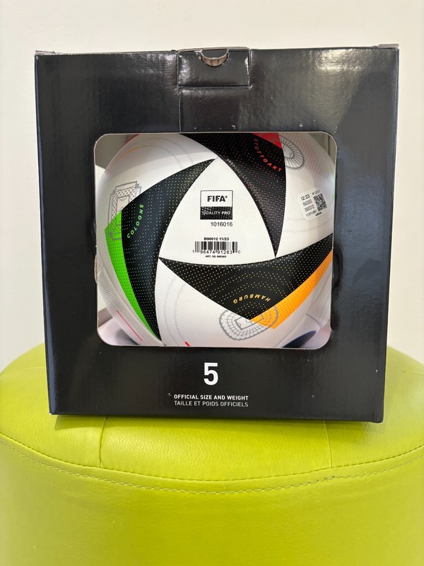 SOCCER BALL-ADIDAS-S.5-UEFA EURO2024 GERMANY-FIFA PRO-OFFICIAL MATCH BALL-IN BOX