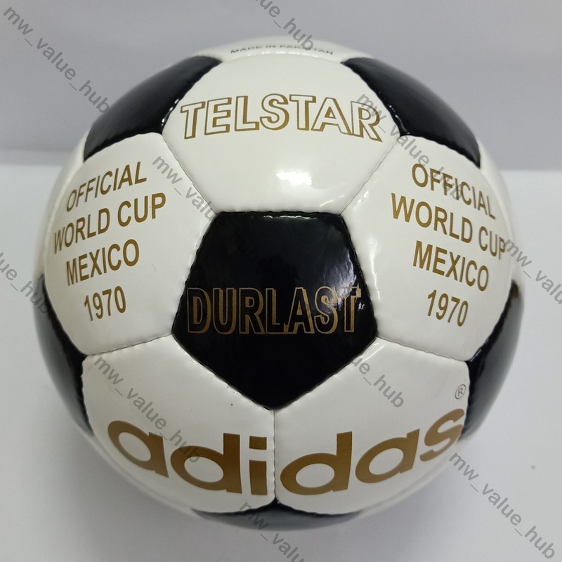 Adidas Telstar Durlast FIFA World Cup Mexico 1970 Soccer Match Ball Size 5