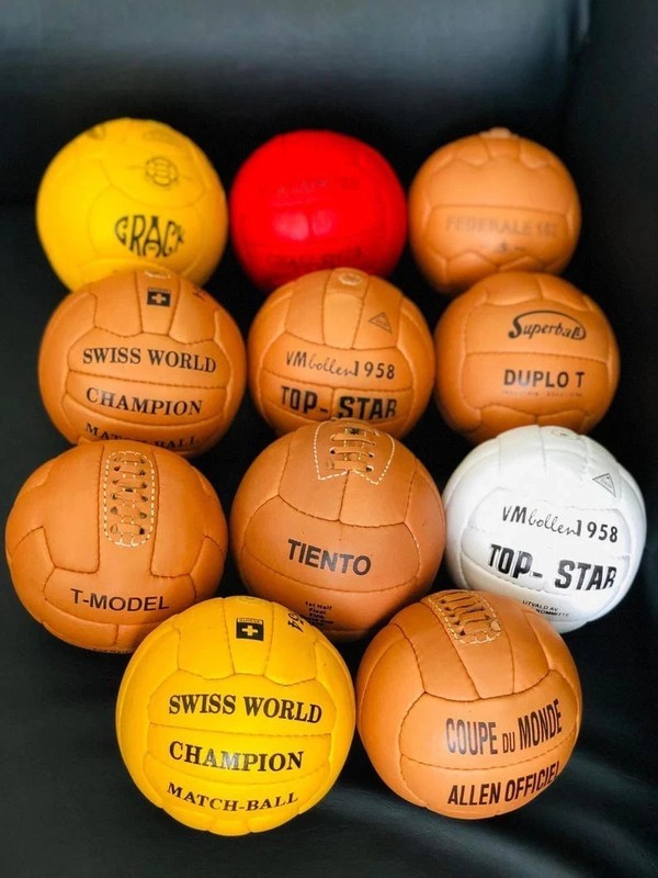 Mini Set 11 Pcs Historical FIFA World Cup Soccer Ball 1930-1966 Leather Size 1 gallery