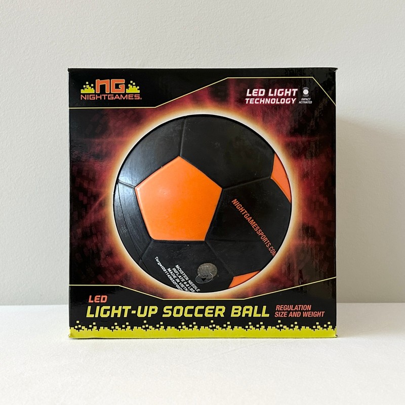 NEW! Night Games LED Light Up Soccer Ball Rubber Shell NIB gallery