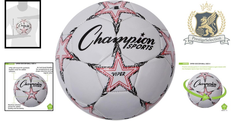 Multi-Color Viper Soccer Ball - Size 4, Perfect for Indoor & Outdoor Youth Play gallery