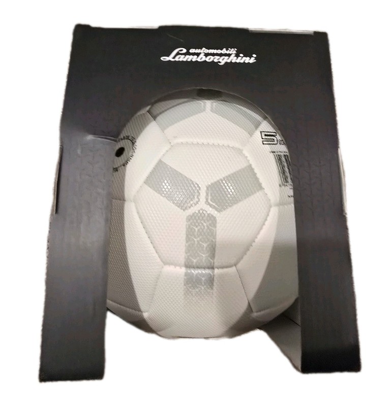 Automobili Lamborghini White Silver Soccer Ball Size 5 PVC Rubber BRAND NEW gallery