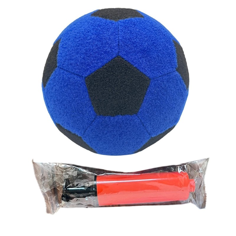 Inflatable Felt Soccer Kick Ball Standard Size 4 Sturdy Game with Pump