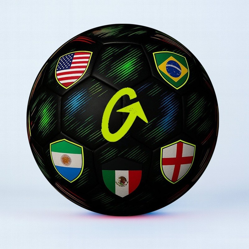 Hand-Stitched - Official Size 5 Soccer Ball - Match Quality – With 5 Flag Panels gallery