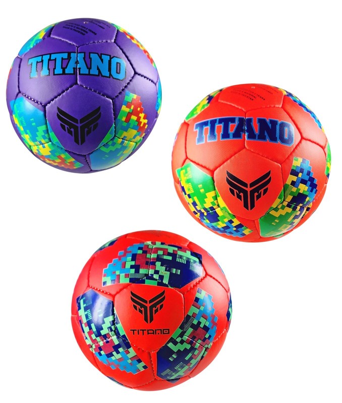 Lot of 3, 6, 9, 12 Titano Soccer Ball Size 4 Top Quality Futsal Topstar