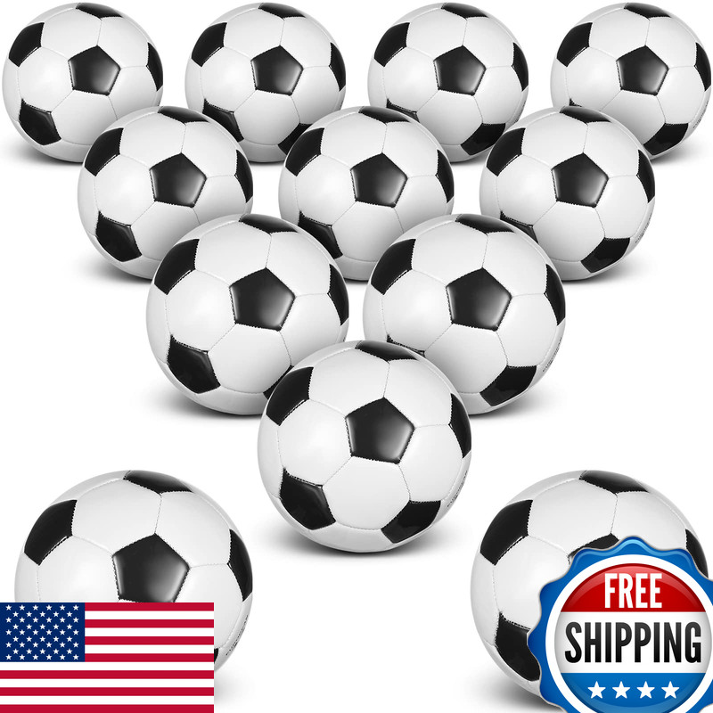 Hydren 12 Packs Soccer Ball Pump Official Size Soccer Ball For Indoor Outside