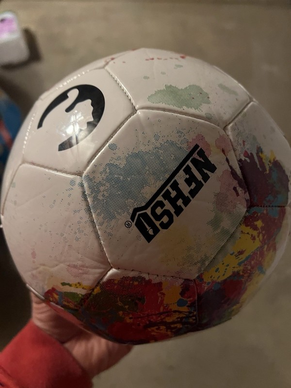 NESH Size 3 Soccer Ball White Multicolor Pattern for Soccer Sport Activity gallery