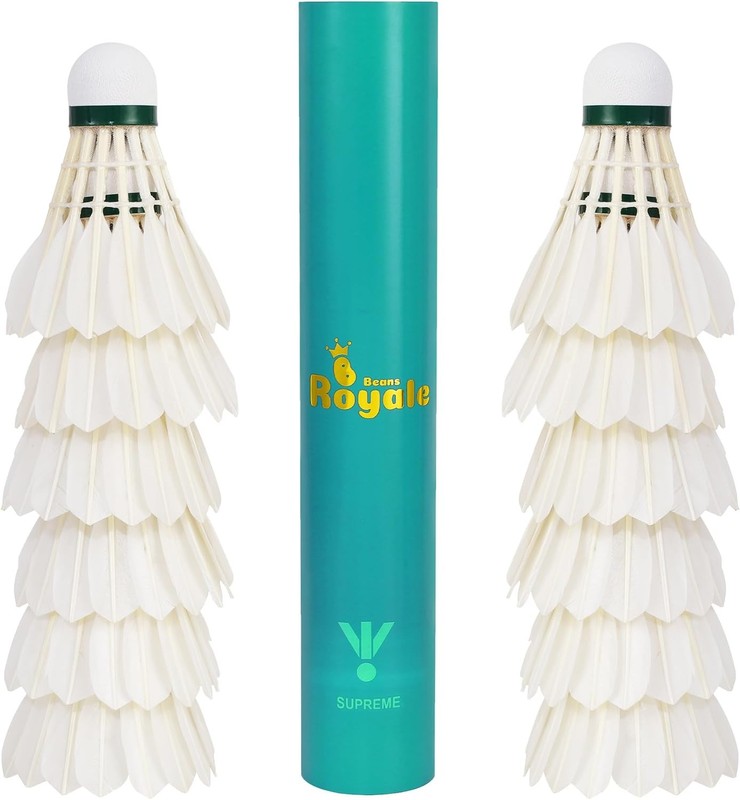 Badminton Shuttlecocks 12-Pack (All Round Feather) Real Fine Feather with...