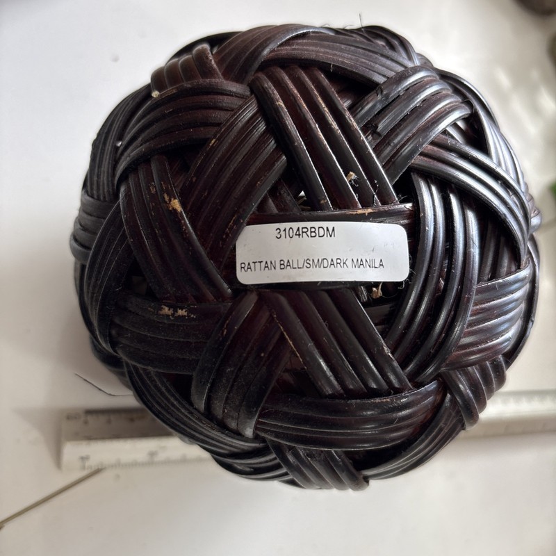 Handmade SEPAK TAKRAO BALL Made From Real Rattan Collectibles Rattan Ball 5" gallery