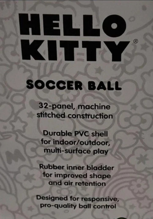Pink Hello Kitty Fruit Soccer Ball Size 5 Indoor/Outdoor Pro-Quality Control 13+ gallery