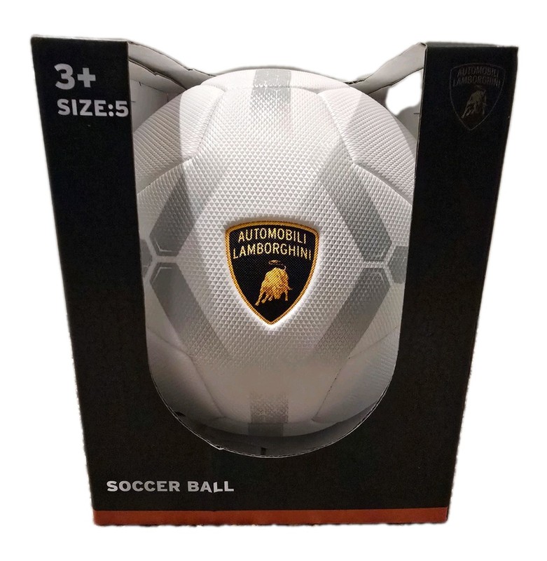 Automobili Lamborghini White Silver Soccer Ball Size 5 PVC Rubber BRAND NEW gallery