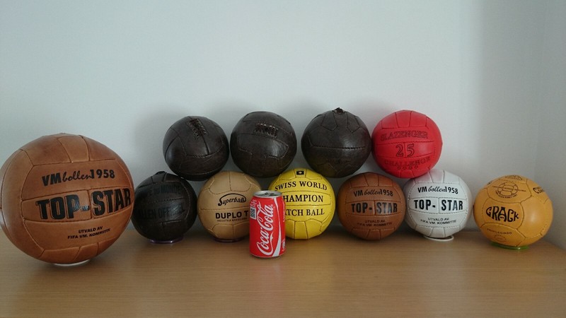 MINI WORLD CUP BALLS FROM 1930 TO 1966 (10 BALLS SIZE 0)(PRE ADIDAS)