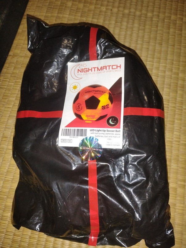 NIGHTMATCH LED Light Up Soccer Ball Size 5 Glow In Dark NIB Pump Batteries