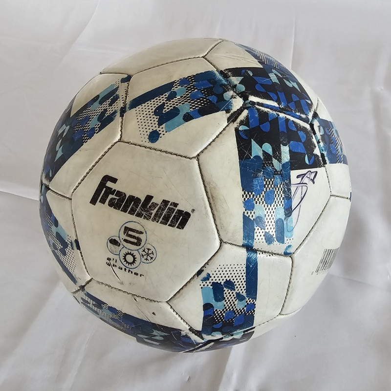 Franklin Size 5 White/Blue/Black Soccer Ball for Soccer Activity