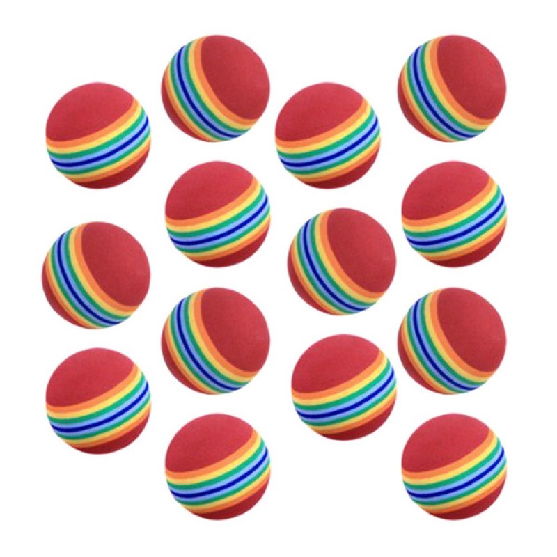 20Pcs Soft Sponge Balls Rainbow Colors for Training Practice gallery